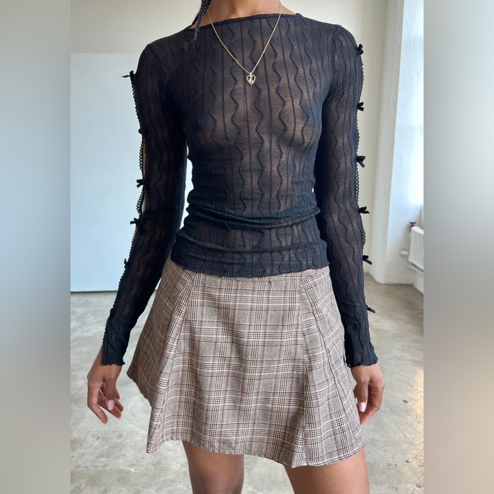 NIA Plaid Brown Skort